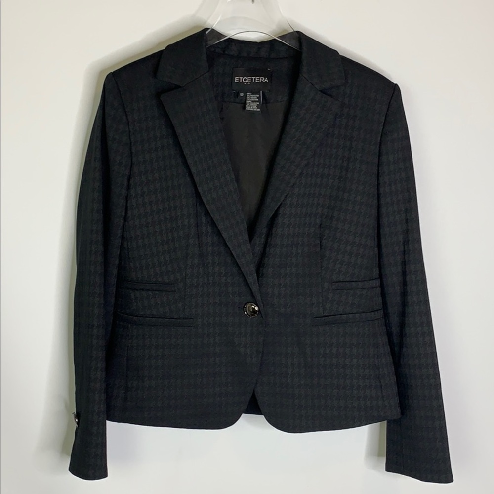 Etcetera Black Button Up Blazer Size L